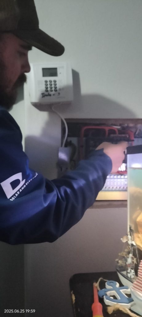 Electrician fault finding at a residential DB board in Potchefstroom